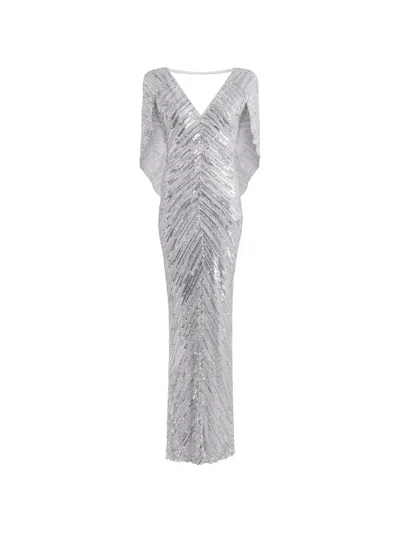 Jenny Packham Fiore Dress In Gray