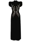 Jenny Packham Firefly Crystal-embellished Maxi Dress In Black