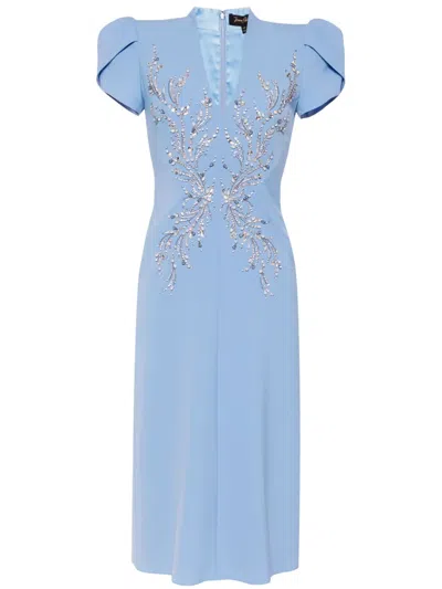 Jenny Packham Firefly Crystal-embellished Midi Dress In Blue
