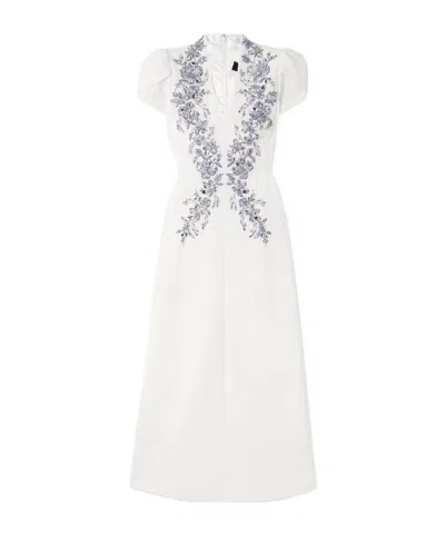 Jenny Packham Fitted Midi Evening Dress In White