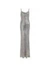 Jenny Packham Foxx Embellished Dress In Silver