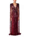 Jenny Packham Gold Rush Sequin-embellished Gown In Brown