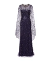 Jenny Packham Hestia Embellished Maxi Dress In Animal Print