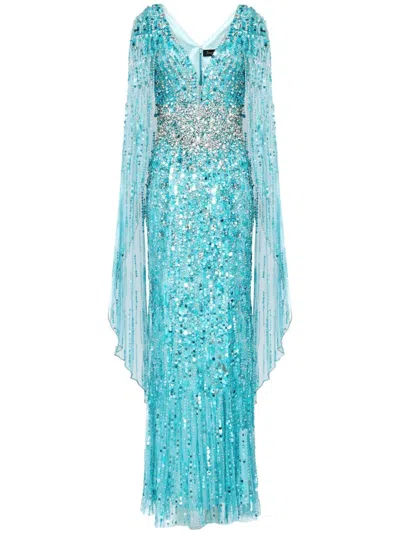 Jenny Packham Honey Gown In 蓝色