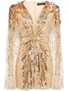 Jenny Packham Honey Mini Dress In Neutrals
