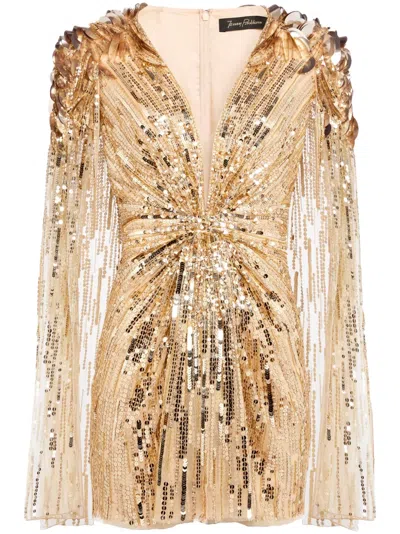 Jenny Packham Honey Mini Dress In Neutrals