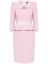 Jenny Packham Honeybee Peplum-waist Midi Dress In Pink