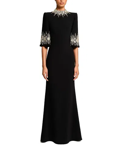Jenny Packham Ilana Embellished Maxi Dress In Black