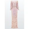 Jenny Packham Ines Sequin-embellished Dress In Pink