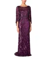Jenny Packham Ines Sequin-embellished Maxi Dress In Purple