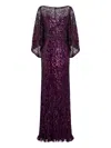 Jenny Packham Ines Sequin-embellished Maxi Dress In Purple