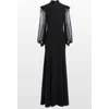 Jenny Packham Isabelle Maxi Dress In Black