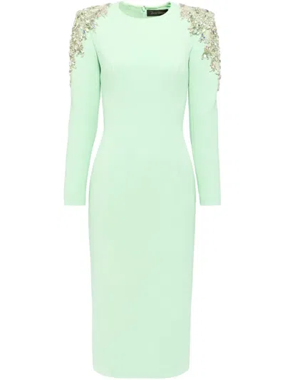 Jenny Packham Isla Midi Dress In Green