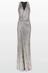 Jenny Packham Isoline Maxi Dress In Gray