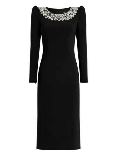 Jenny Packham Jacquetta Embellished Midi Dress In Black