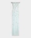 Jenny Packham Jessie Embellished Off-the-shoulder Gown In Blue
