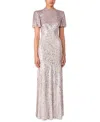 Jenny Packham Jourdain Sequin-embellished Gown In Neutral
