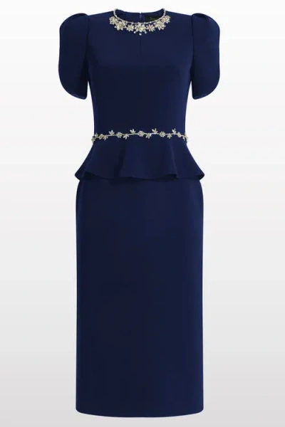 JENNY PACKHAM JENNY PACKHAM JULES FLORAL-EMBELLISHED MIDI DRESS