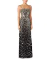 Jenny Packham Juliette Sequined Crystal Sleeveless Column Gown In Multi