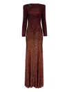 Jenny Packham Juliette Sequin-embellished Puff-sleeve Gown In Red