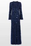 Jenny Packham Kaia Gown In Blue