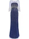 Jenny Packham Kia Maxi Dress In Blue