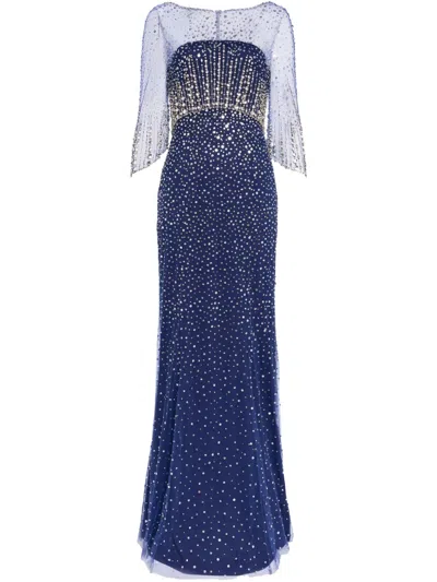 Jenny Packham Kia Maxi Dress In Blue