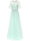 Jenny Packham Kiko Gown Dress In Blue