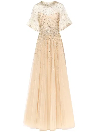 Jenny Packham Kiko Gown Dress In Neutrals