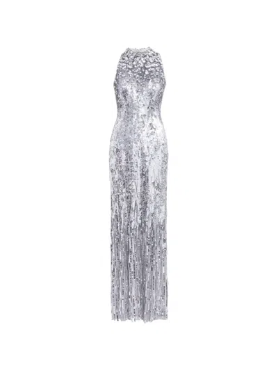 Jenny Packham Kimiko Dress In Silver