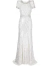 Jenny Packham Kira Sequin-embellished Dress In White