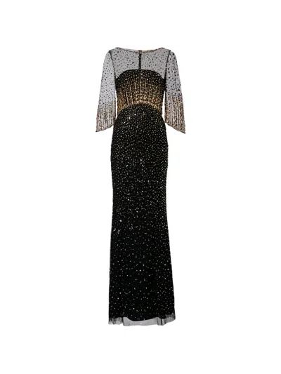 Jenny Packham Kiya Beaded Dresses In Black