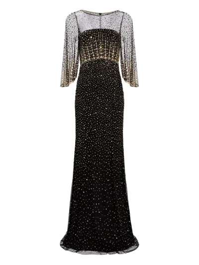 Jenny Packham Kiya Maxi Dress In Black