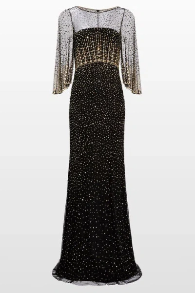 Jenny Packham Kiya Maxi Dress In Black