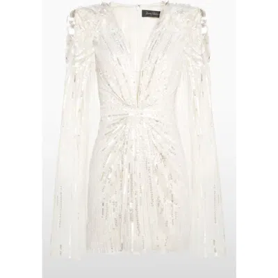 Jenny Packham Lady Love Sequin-embellished Mini Dress In White