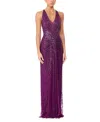 Jenny Packham Lana Sequin-embellished V-neck Maxi Dress In Pattern