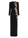 Jenny Packham Embellished Liberty Maxi Dress In Black