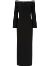 Jenny Packham Lima Crystal-embellished Midi Dress In Black
