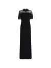 Jenny Packham Livia Beaded-embellishment Zip-up Maxi Dress In Black