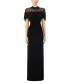 Jenny Packham Livia Beaded-embellishment Maxi Dress In Black