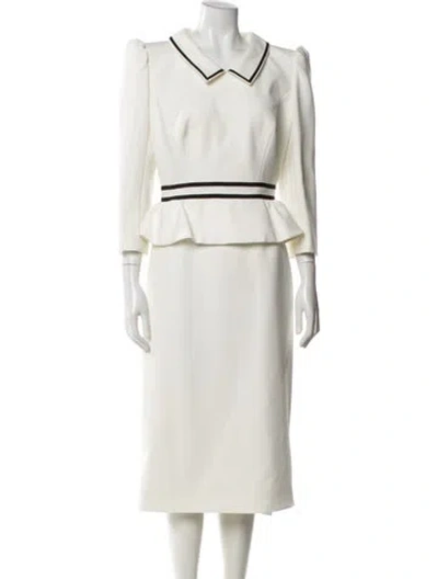 Pre-owned Jenny Packham Long Dress In Neutrals