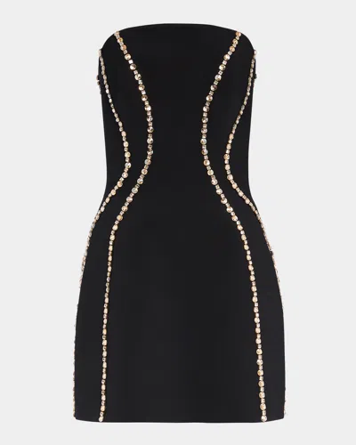 JENNY PACKHAM LOVE BUG STRAPLESS CRYSTAL MINI DRESS