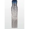 Jenny Packham Lucille Maxi Dress In Silver