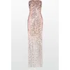 Jenny Packham Lucille Sequined Strapless Gown In Pink