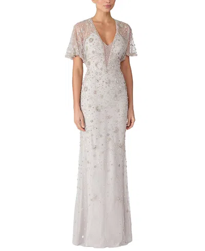 Jenny Packham Luna Maxi Dress In Gray