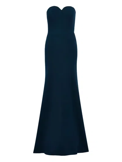 Jenny Packham Lust Strapless Maxi Dress In Blue