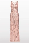 Jenny Packham Luxor Plunging Sequined Backless Gown In Multi