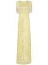 Jenny Packham Lyla Sequin-embellished Gown In 黄色