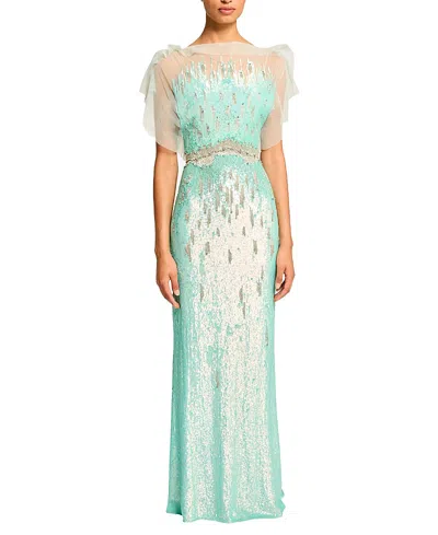 Jenny Packham Magnolia Sequin-embellished Dress In White