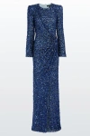 Jenny Packham Marie Maxi Dress In Blue
